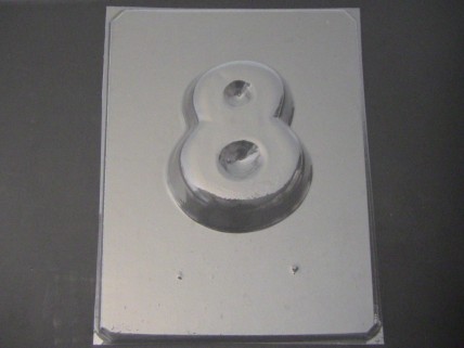 8008 Number Eight 8 Large Chocolate or Hard Candy Mold